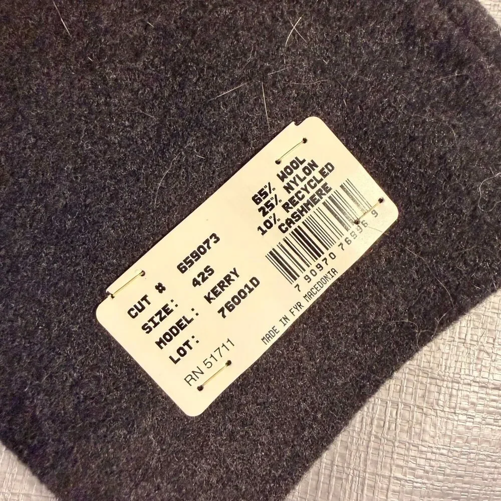 Vintage Gianfranco Ruffini Overcoat Mens 42S Wool Cashmere Blend Charcoal Coat